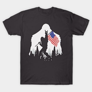 Bigfoot with the USFlag T-Shirt